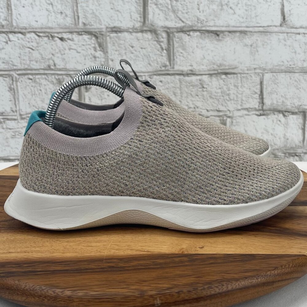 allbirds Women's Slip-On Sneakers in Light Gray with Teal Accent - Picture 6 of 16